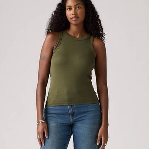 Elegant Olive Women's Tank Top